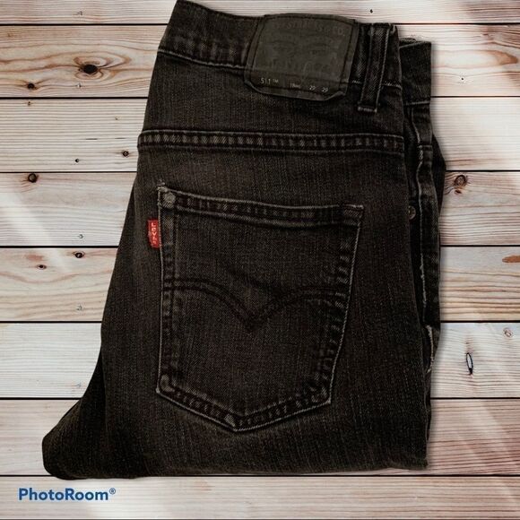 Boys Levi’s 511 Slim Faded Black Jeans 29x29 18R - Picture 1 of 10